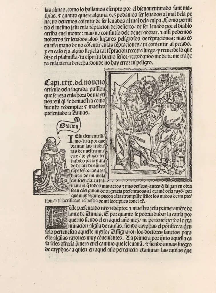 An illustration from Thesoro dela Passion sacratissima de Nuestro Redemptor, 1494, leaf 111