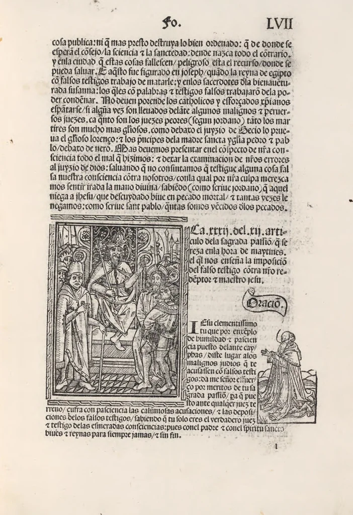 An illustration from Thesoro dela Passion sacratissima de Nuestro Redemptor, 1494, leaf 118