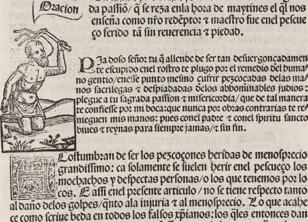 An illustration from Thesoro dela Passion sacratissima de Nuestro Redemptor, 1494, leaf 128