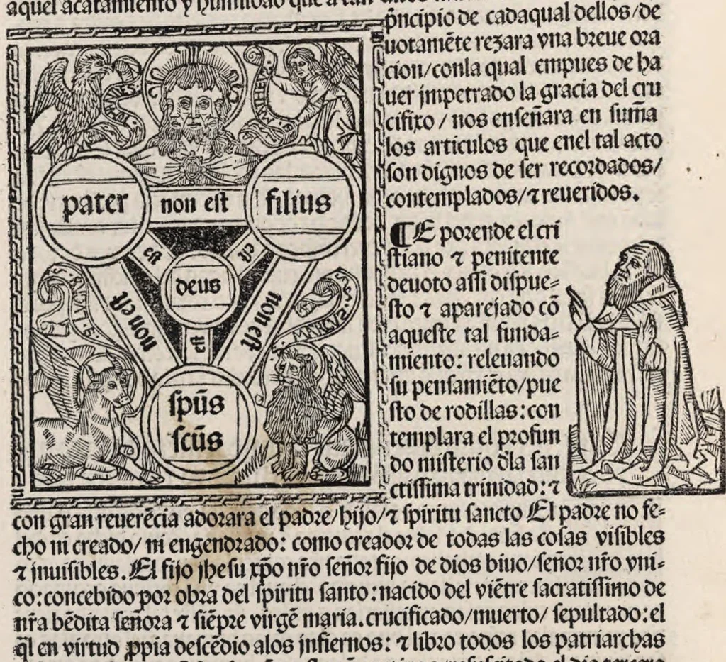 An illustration from Thesoro dela Passion sacratissima de Nuestro Redemptor, 1494, leaf 13