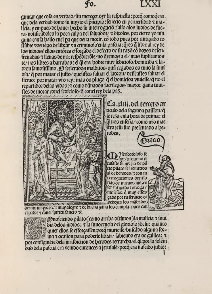 An illustration from Thesoro dela Passion sacratissima de Nuestro Redemptor, 1494, leaf 146