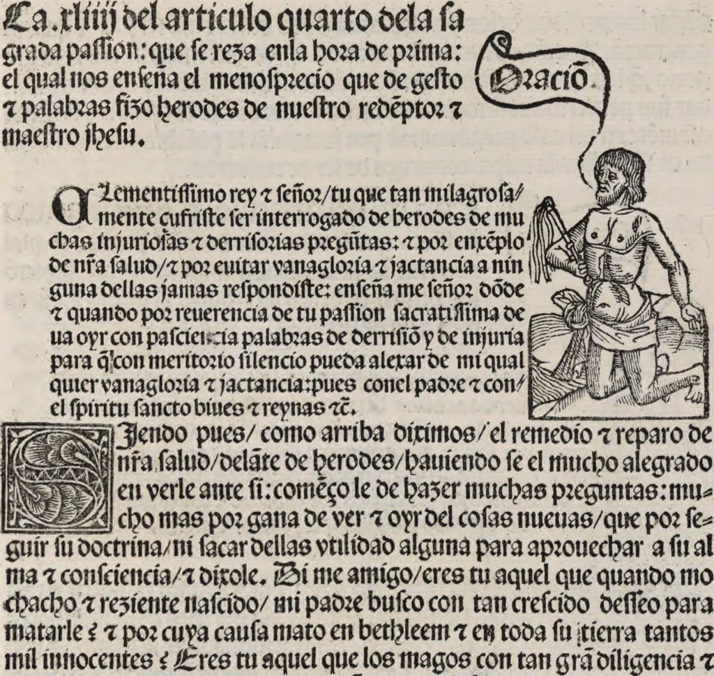 An illustration from Thesoro dela Passion sacratissima de Nuestro Redemptor, 1494, leaf 148
