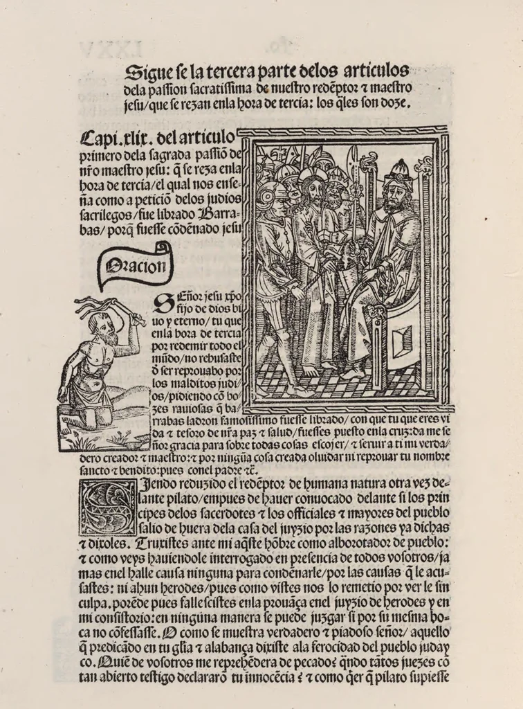 An illustration from Thesoro dela Passion sacratissima de Nuestro Redemptor, 1494, leaf 155