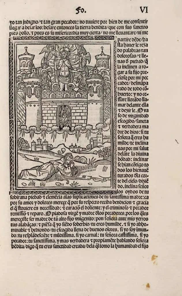 An illustration from Thesoro dela Passion sacratissima de Nuestro Redemptor, 1494, leaf 16