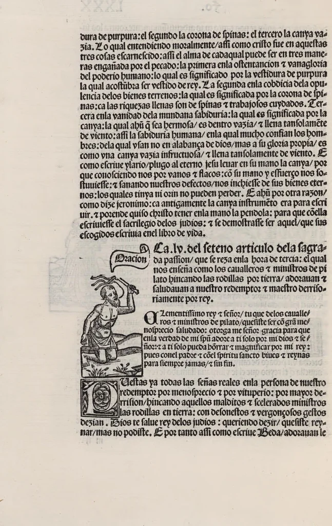 An illustration from Thesoro dela Passion sacratissima de Nuestro Redemptor, 1494, leaf 165