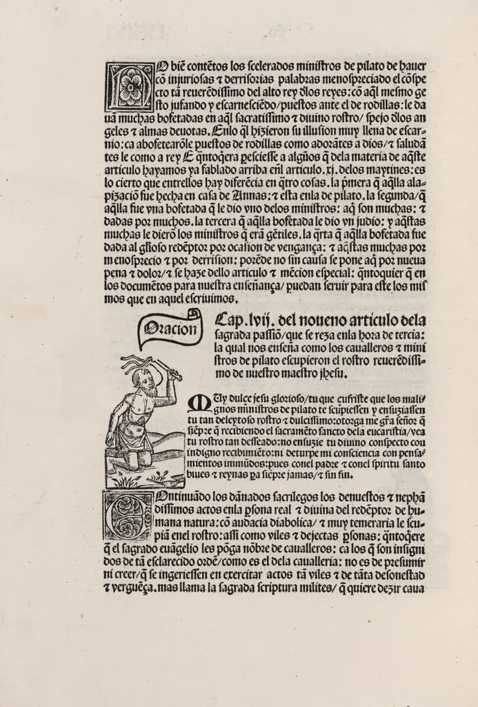 An illustration from Thesoro dela Passion sacratissima de Nuestro Redemptor, 1494, leaf 167