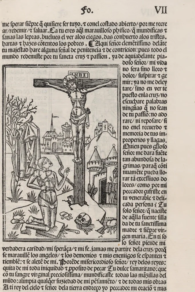 An illustration from Thesoro dela Passion sacratissima de Nuestro Redemptor, 1494, leaf 18