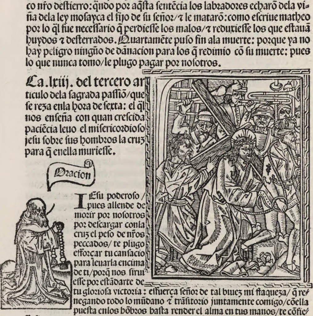 An illustration from Thesoro dela Passion sacratissima de Nuestro Redemptor, 1494, leaf 181