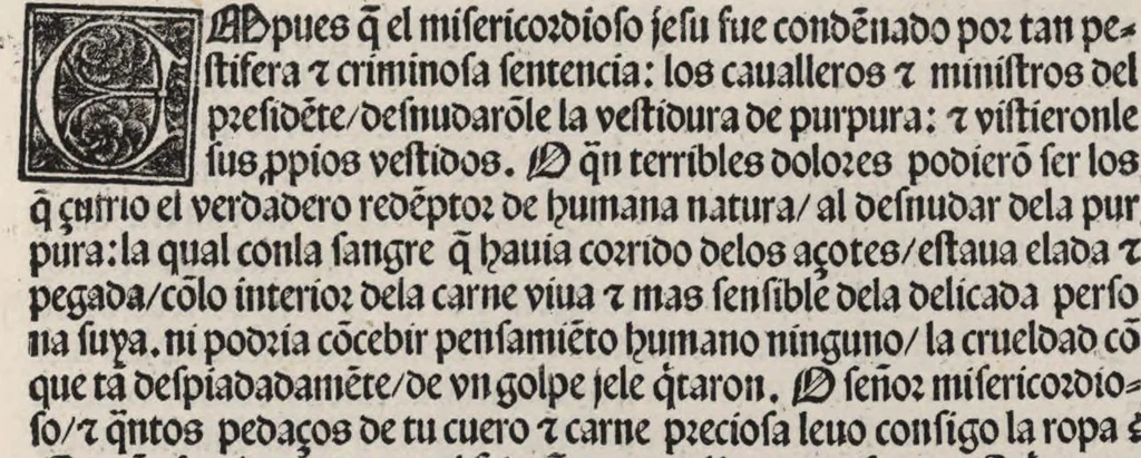 An illustration from Thesoro dela Passion sacratissima de Nuestro Redemptor, 1494, leaf 182