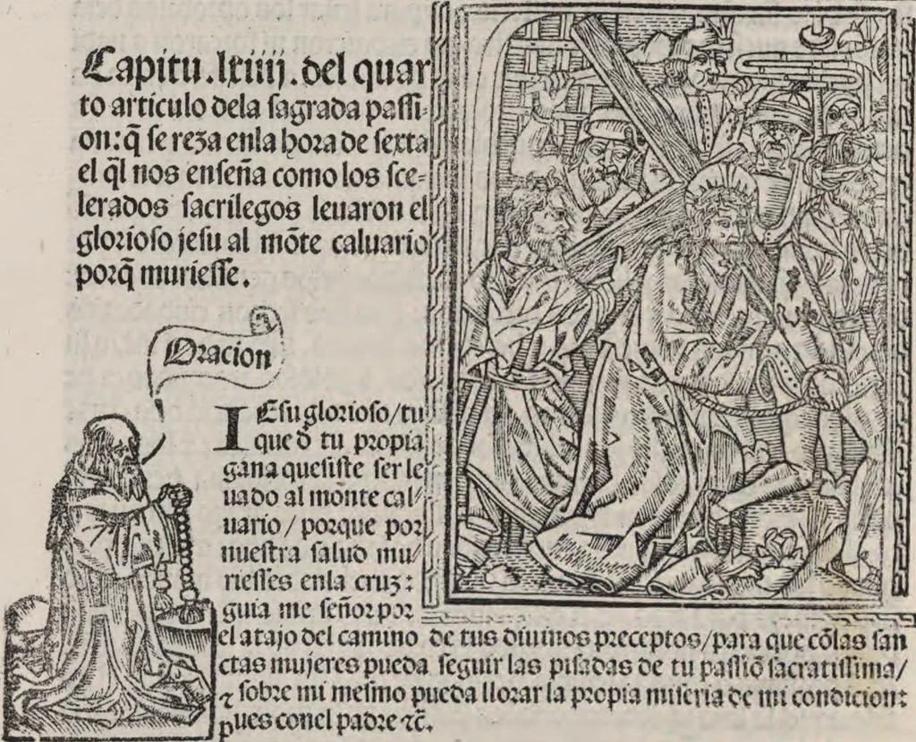 An illustration from Thesoro dela Passion sacratissima de Nuestro Redemptor, 1494, leaf 185