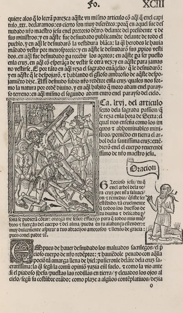 An illustration from Thesoro dela Passion sacratissima de Nuestro Redemptor, 1494, leaf 190