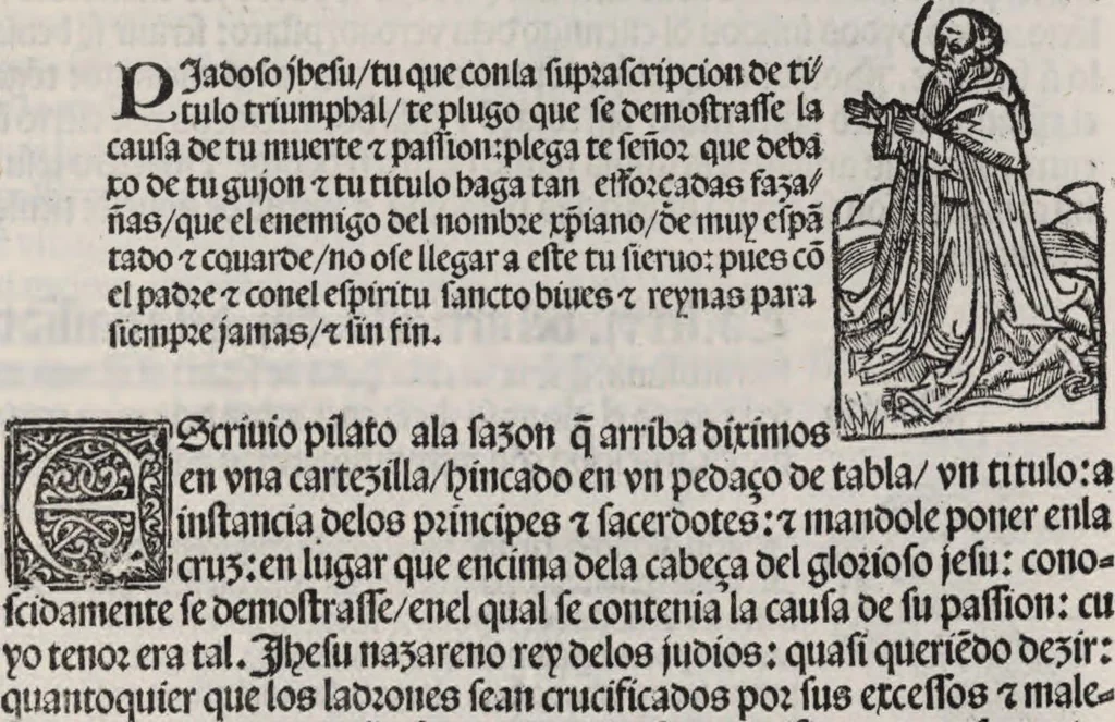 An illustration from Thesoro dela Passion sacratissima de Nuestro Redemptor, 1494, leaf 208