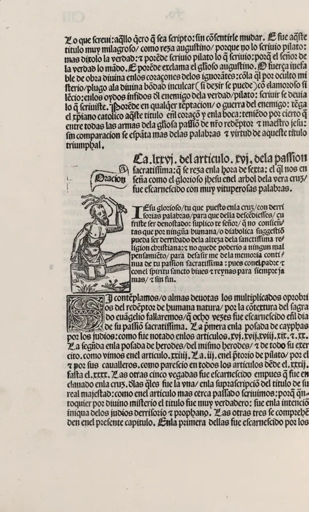 An illustration from Thesoro dela Passion sacratissima de Nuestro Redemptor, 1494, leaf 209
