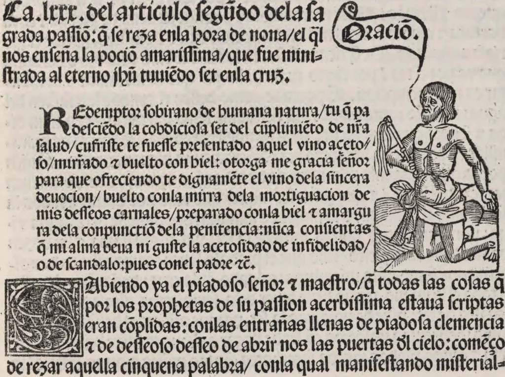 An illustration from Thesoro dela Passion sacratissima de Nuestro Redemptor, 1494, leaf 218