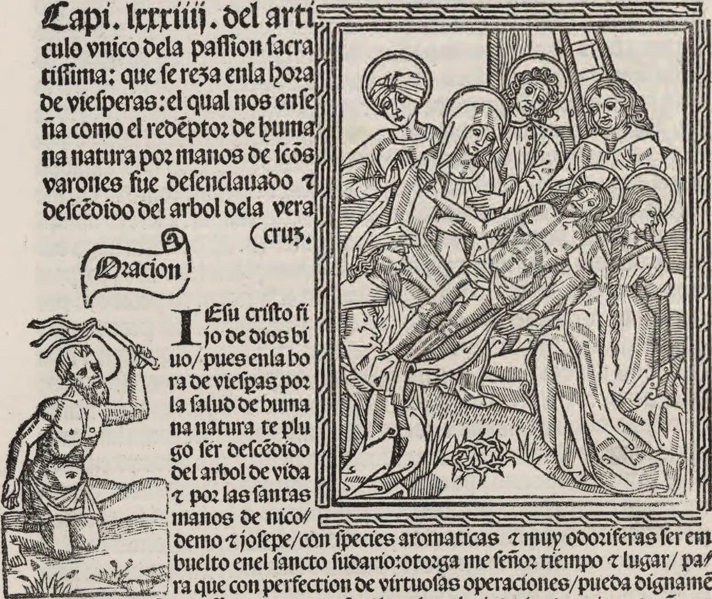 An illustration from Thesoro dela Passion sacratissima de Nuestro Redemptor, 1494, leaf 227