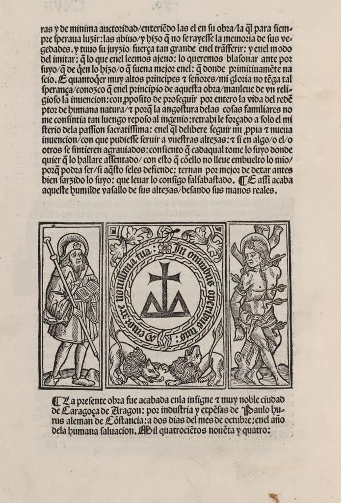 An illustration from Thesoro dela Passion sacratissima de Nuestro Redemptor, 1494, leaf 237
