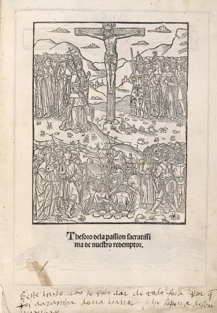 An illustration from Thesoro dela Passion sacratissima de Nuestro Redemptor, 1494, leaf 6