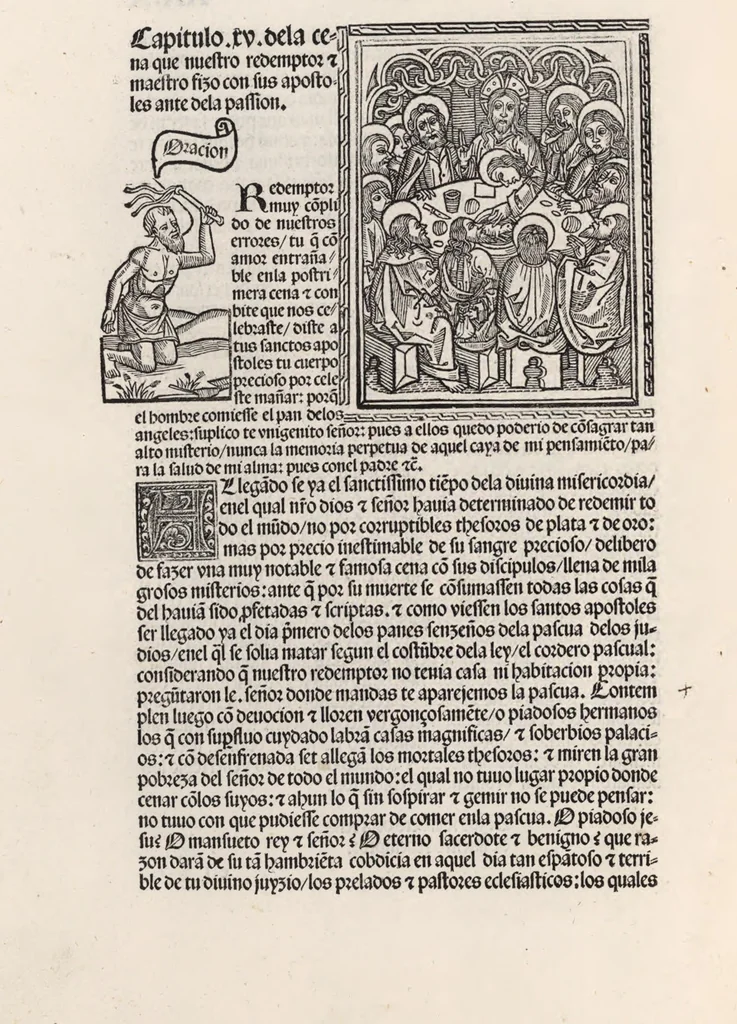 An illustration from Thesoro dela Passion sacratissima de Nuestro Redemptor, 1494, leaf 63