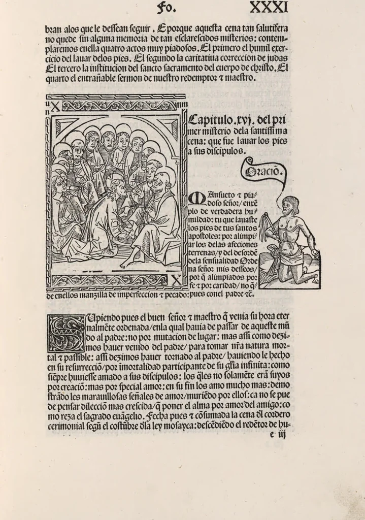 An illustration from Thesoro dela Passion sacratissima de Nuestro Redemptor, 1494, leaf 66