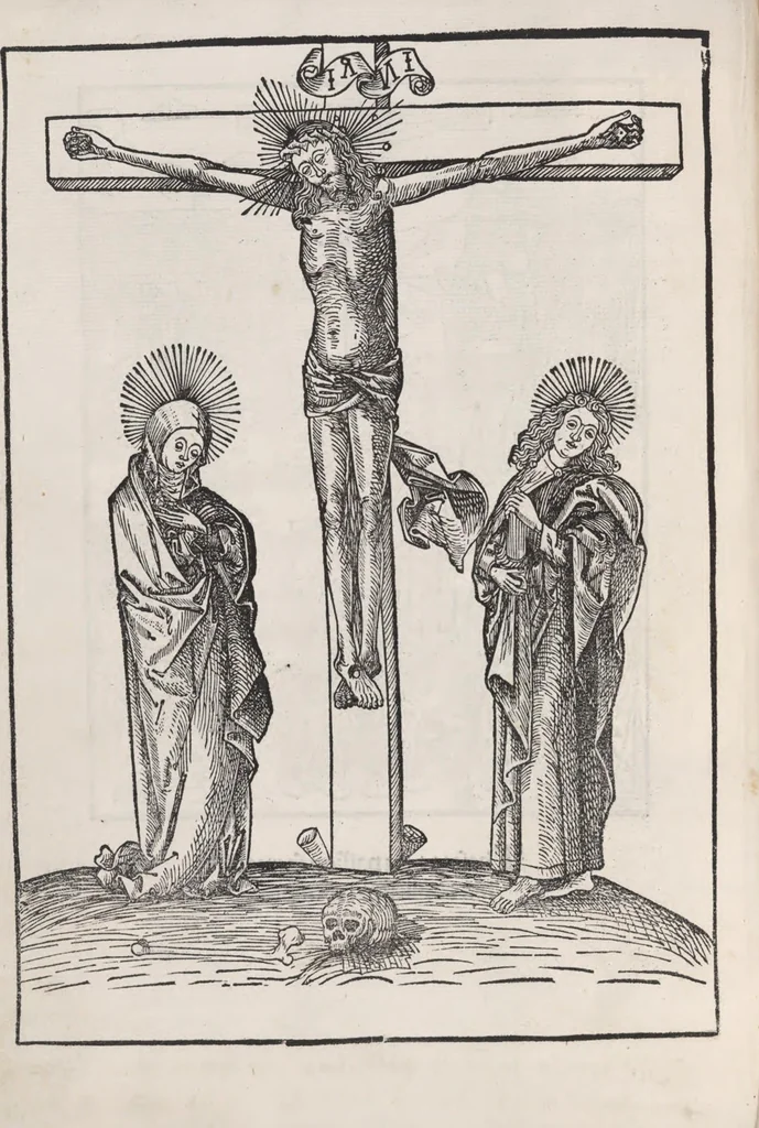 An illustration from Thesoro dela Passion sacratissima de Nuestro Redemptor, 1494, leaf 7