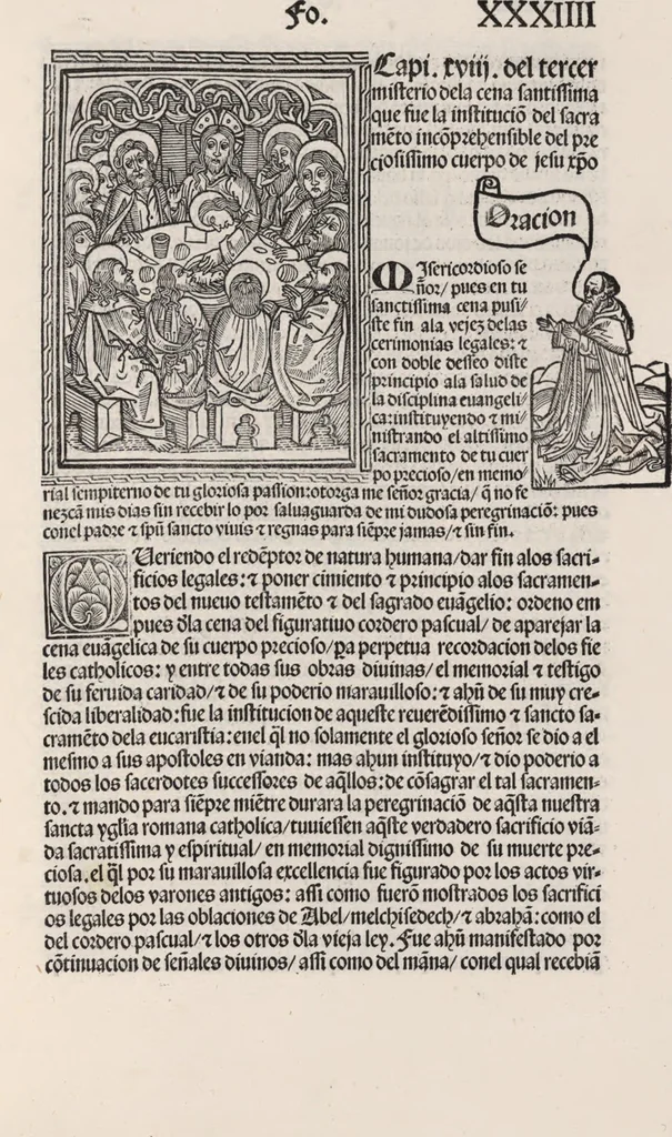 An illustration from Thesoro dela Passion sacratissima de Nuestro Redemptor, 1494, leaf 72