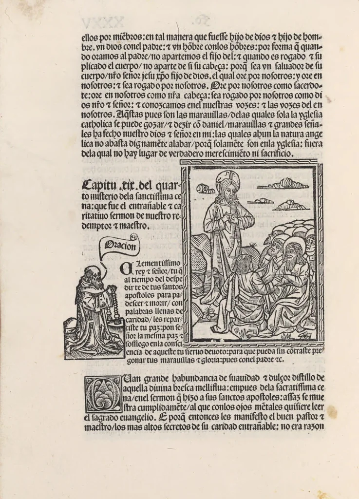 An illustration from Thesoro dela Passion sacratissima de Nuestro Redemptor, 1494, leaf 75