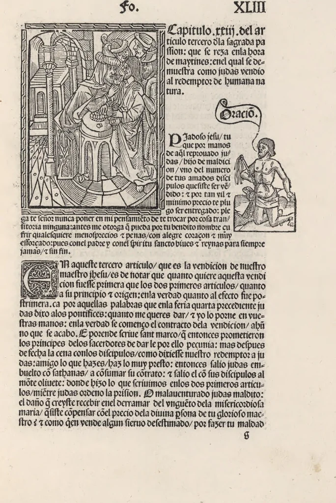 An illustration from Thesoro dela Passion sacratissima de Nuestro Redemptor, 1494, leaf 90