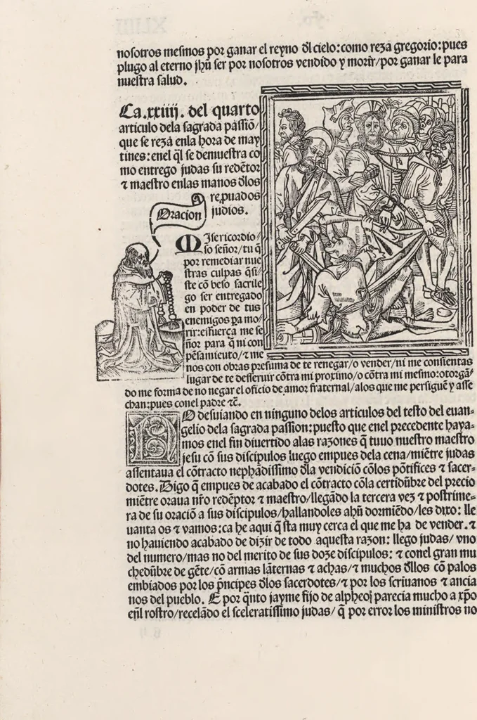 An illustration from Thesoro dela Passion sacratissima de Nuestro Redemptor, 1494, leaf 93