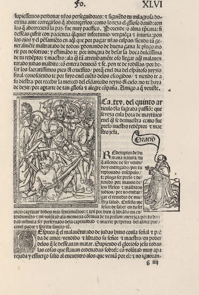 An illustration from Thesoro dela Passion sacratissima de Nuestro Redemptor, 1494, leaf 96