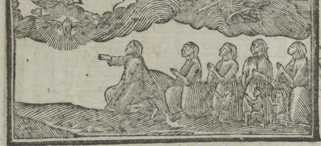 An illustration from Dli︠a︡ maloli︠e︡tnikh di︠e︡teĭ nachinai︠u︡shchikh obuchatʹsi︠a︡ rossīĭskomu chtenīi︠u︡ Azbuka, ili, pervonachalʹnyĭ urok, rukovodstvui︠u︡shchīĭ ikh legchaĭshim sposobom k chtenīi︠u︡ knig, 1813, leaf 24