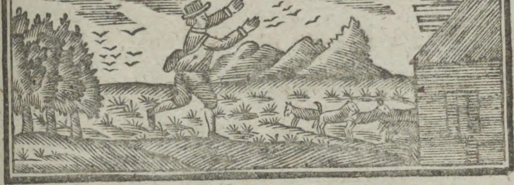 An illustration from Dli︠a︡ maloli︠e︡tnikh di︠e︡teĭ nachinai︠u︡shchikh obuchatʹsi︠a︡ rossīĭskomu chtenīi︠u︡ Azbuka, ili, pervonachalʹnyĭ urok, rukovodstvui︠u︡shchīĭ ikh legchaĭshim sposobom k chtenīi︠u︡ knig, 1813, leaf 66