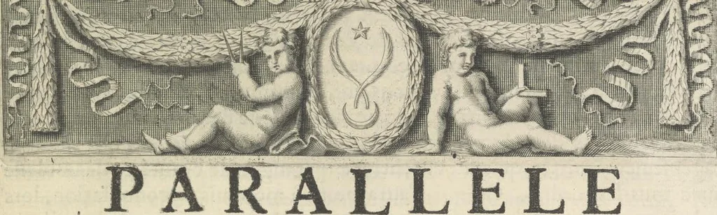 An illustration from Parallele de l'architectvre antiqve et de la moderne : avec vn recveil des dix principavx avthevrs qui ont écrit des cinq ordres ; sçauoir Palladio et Scamozzi, Serlio et Vignola, D. Barbaro et Cataneo, L.B. Alberti et Viola, Bvllant et De Lorme, comparez entre eux. Les trois ordres Grecs, le Doriqve, l'Ioniqve & le Corinthien, font la premiere partie de ce Traitté: Et les deux Latins, le Toscan & le Composite, en font la derniere, 1650, leaf 104