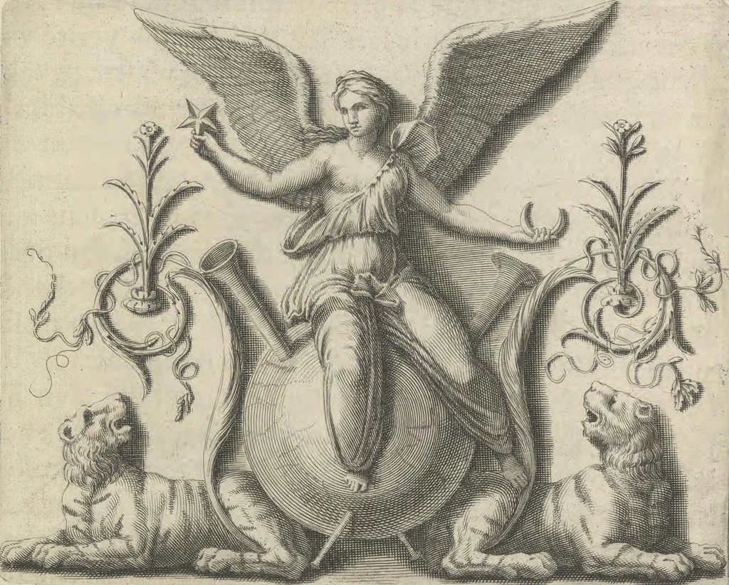 An illustration from Parallele de l'architectvre antiqve et de la moderne : avec vn recveil des dix principavx avthevrs qui ont écrit des cinq ordres ; sçauoir Palladio et Scamozzi, Serlio et Vignola, D. Barbaro et Cataneo, L.B. Alberti et Viola, Bvllant et De Lorme, comparez entre eux. Les trois ordres Grecs, le Doriqve, l'Ioniqve & le Corinthien, font la premiere partie de ce Traitté: Et les deux Latins, le Toscan & le Composite, en font la derniere, 1650, leaf 118