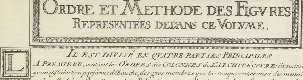 An illustration from Parallele de l'architectvre antiqve et de la moderne : avec vn recveil des dix principavx avthevrs qui ont écrit des cinq ordres ; sçauoir Palladio et Scamozzi, Serlio et Vignola, D. Barbaro et Cataneo, L.B. Alberti et Viola, Bvllant et De Lorme, comparez entre eux. Les trois ordres Grecs, le Doriqve, l'Ioniqve & le Corinthien, font la premiere partie de ce Traitté: Et les deux Latins, le Toscan & le Composite, en font la derniere, 1650, leaf 138
