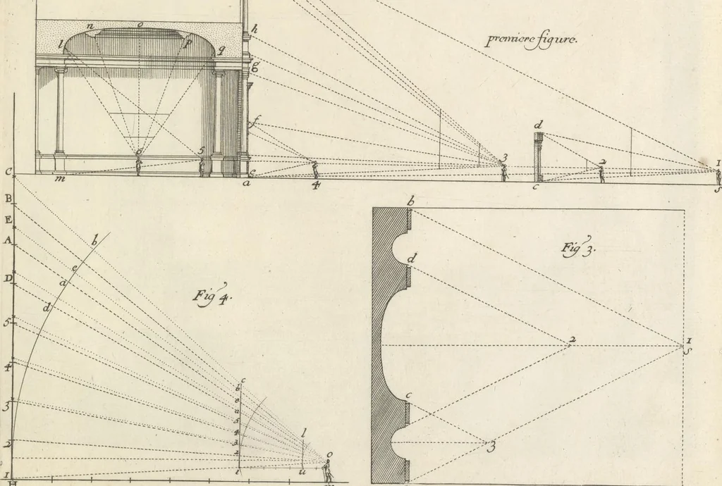 An illustration from Parallele de l'architectvre antiqve et de la moderne : avec vn recveil des dix principavx avthevrs qui ont écrit des cinq ordres ; sçauoir Palladio et Scamozzi, Serlio et Vignola, D. Barbaro et Cataneo, L.B. Alberti et Viola, Bvllant et De Lorme, comparez entre eux. Les trois ordres Grecs, le Doriqve, l'Ioniqve & le Corinthien, font la premiere partie de ce Traitté: Et les deux Latins, le Toscan & le Composite, en font la derniere, 1650, leaf 220