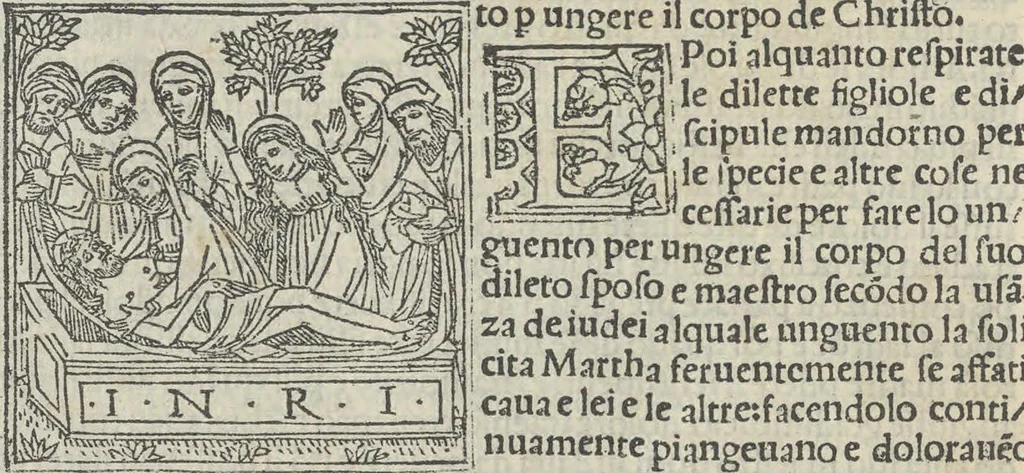 An illustration from Leggenda di Marta e Maddalena, 1494, leaf 57