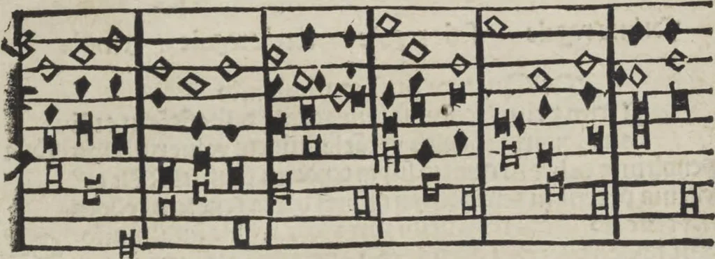 An illustration from Musica, 1507, leaf 100