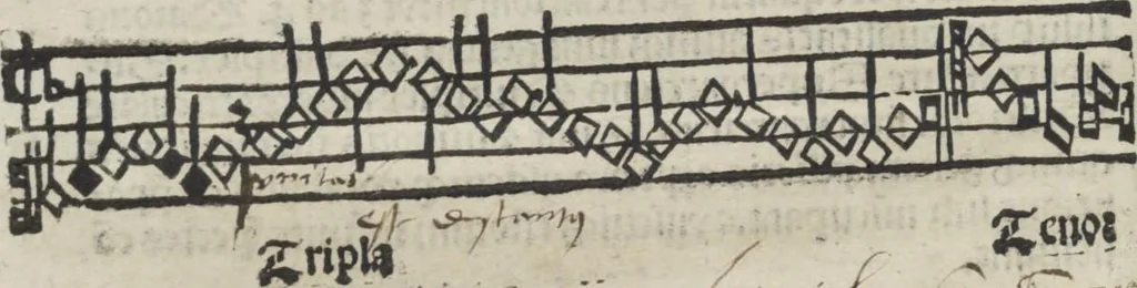 An illustration from Musica, 1507, leaf 74