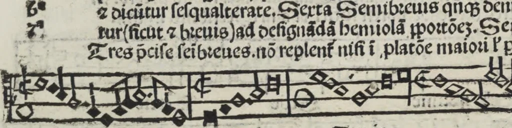 An illustration from Musica, 1507, leaf 82