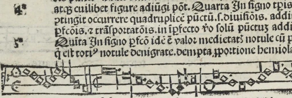 An illustration from Musica, 1507, leaf 82
