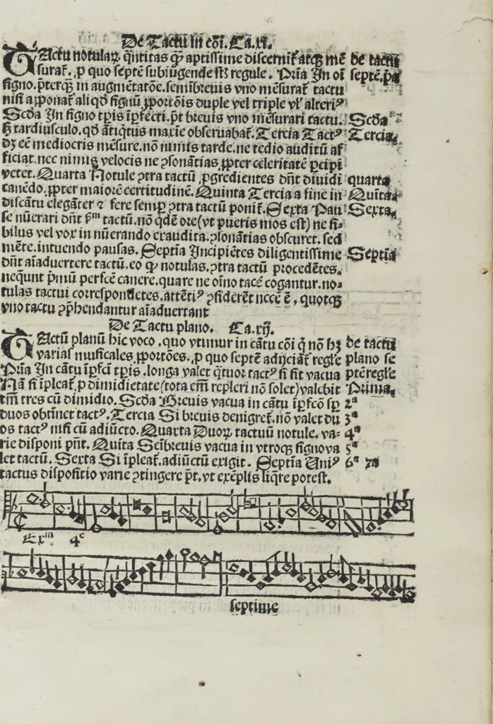 An illustration from Musica, 1507, leaf 83