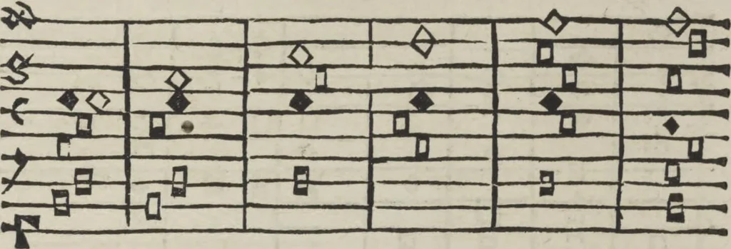 An illustration from Musica, 1507, leaf 97