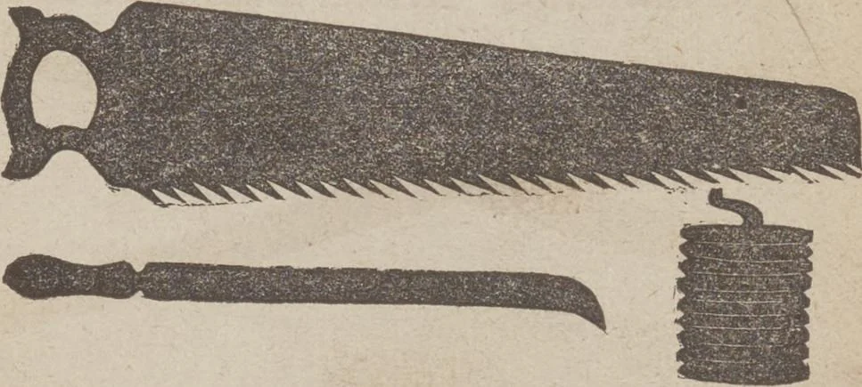 An illustration from Gilbert's book of pantomimes, acting charades, parlor theatricals, and tableaux ... Illustrated with numerous fine engravings, showing exactly how everything should be done, 1878, leaf 17