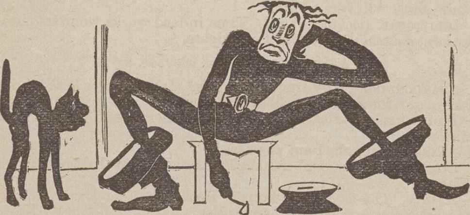 An illustration from Gilbert's book of pantomimes, acting charades, parlor theatricals, and tableaux ... Illustrated with numerous fine engravings, showing exactly how everything should be done, 1878, leaf 58