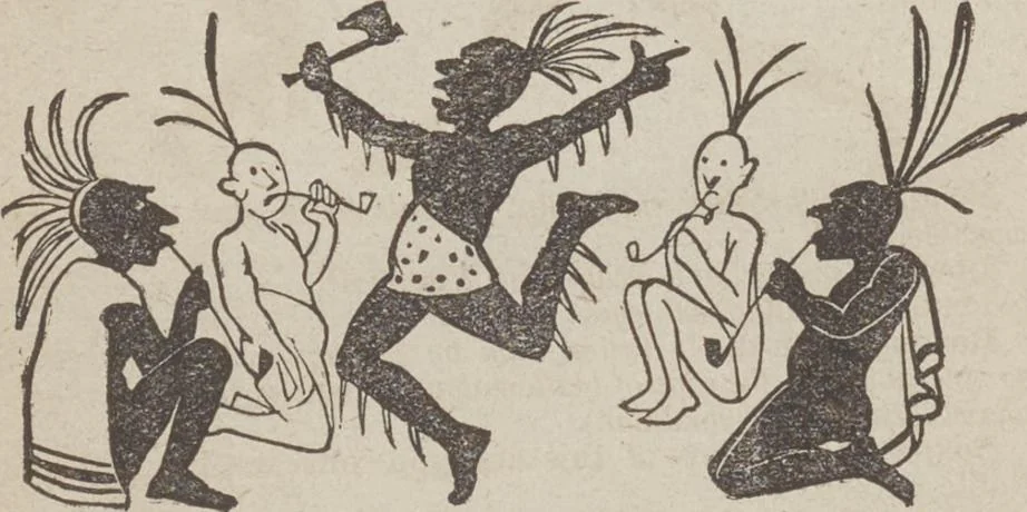 An illustration from Gilbert's book of pantomimes, acting charades, parlor theatricals, and tableaux ... Illustrated with numerous fine engravings, showing exactly how everything should be done, 1878, leaf 66