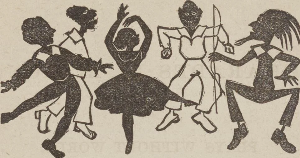 An illustration from Gilbert's book of pantomimes, acting charades, parlor theatricals, and tableaux ... Illustrated with numerous fine engravings, showing exactly how everything should be done, 1878, leaf 76