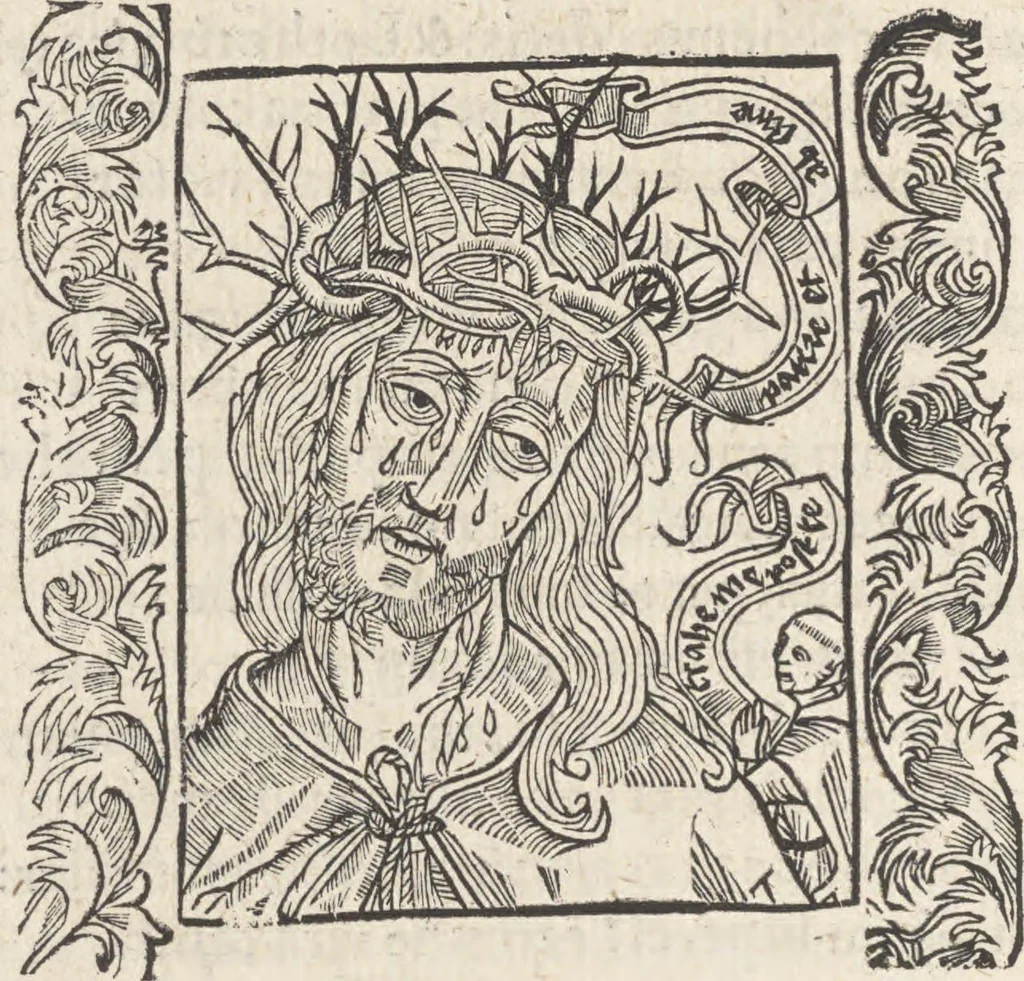 An illustration from In laude[m] gloriose Virginis Marie multoru[m]q[ue] Sanctoru[m] varij generis carmina Sebastiani Brant, 1494, leaf 51