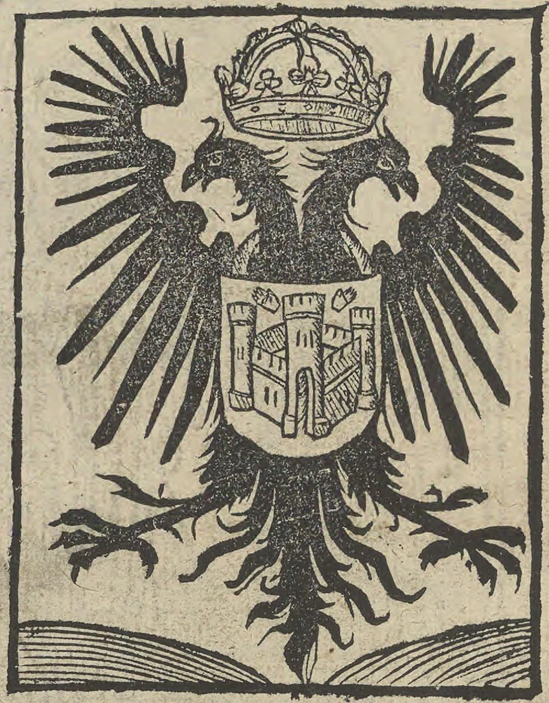 An illustration from Den spiegel van Sassen va[n] allen keyserlijken rechten, 1504, leaf 107
