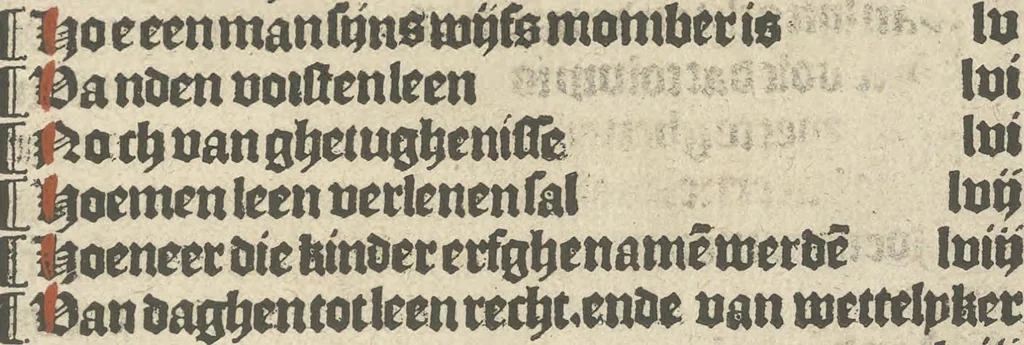 An illustration from Den spiegel van Sassen va[n] allen keyserlijken rechten, 1504, leaf 14