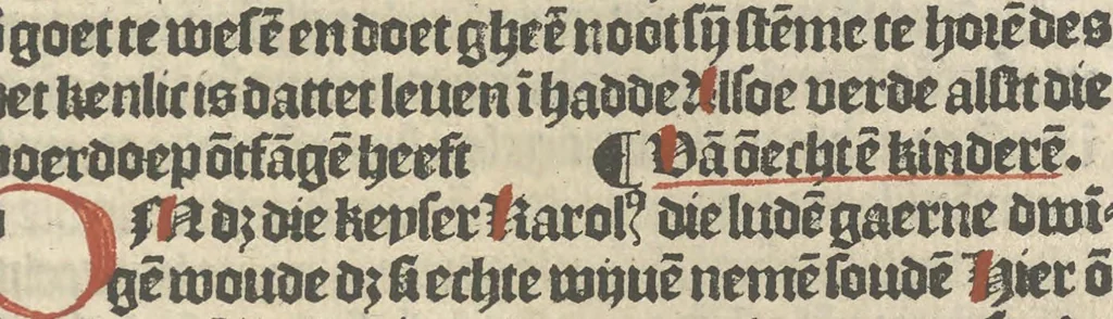 An illustration from Den spiegel van Sassen va[n] allen keyserlijken rechten, 1504, leaf 26